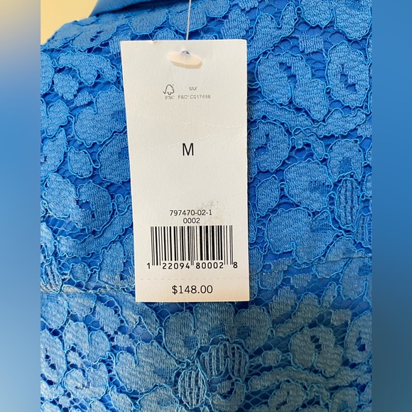 NWT Banana Republic Women Blue Lace Dress Size Medium - Picture 8 of 11